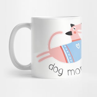 Dog mom (black text) Mug